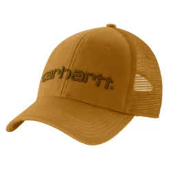 Carhartt Men's Canvas Mesh-Back Logo Graphic Cap -Deals Outfivox Store 101195 BRN MS24