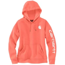Carhartt Women's Relaxed Fit Midweight Logo Sleeve Graphic Sweatshirt -Deals Outfivox Store 102791 Q48 WS23 e V2