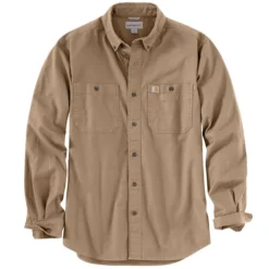 Carhartt Men's Rugged Flex Relaxed Fit Rigby Long-Sleeve Work Shirt -Deals Outfivox Store 103554 253 S19