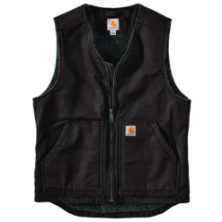 Carhartt Men's Big & Tall Washed Duck Sherpa-Lined Vest