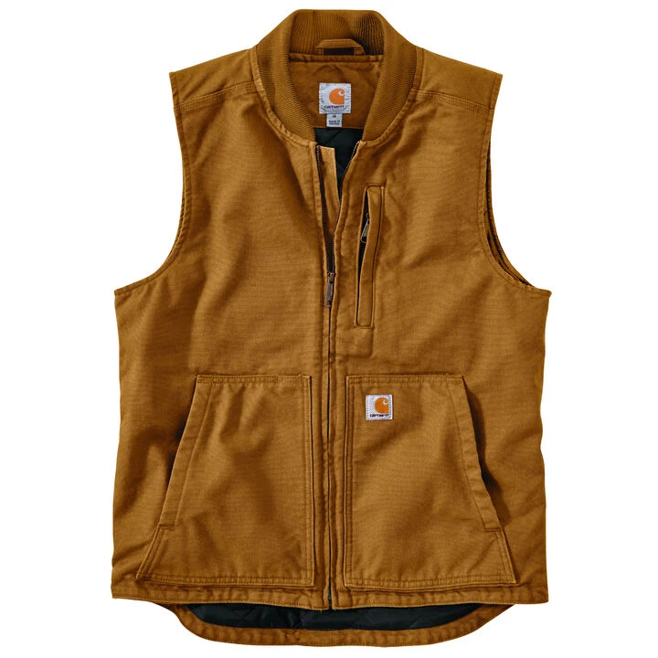 Carhartt Men's Washed Duck Insulated Rib Collar Vest 2 Carhartt Men's Washed Duck Insulated Rib Collar Vest - Image 2