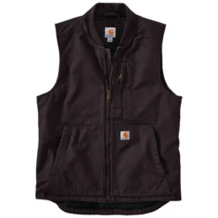 Carhartt Men's Washed Duck Insulated Rib Collar Vest 5 Carhartt Men's Washed Duck Insulated Rib Collar Vest -Deals Outfivox Store 104395 DKB MF20