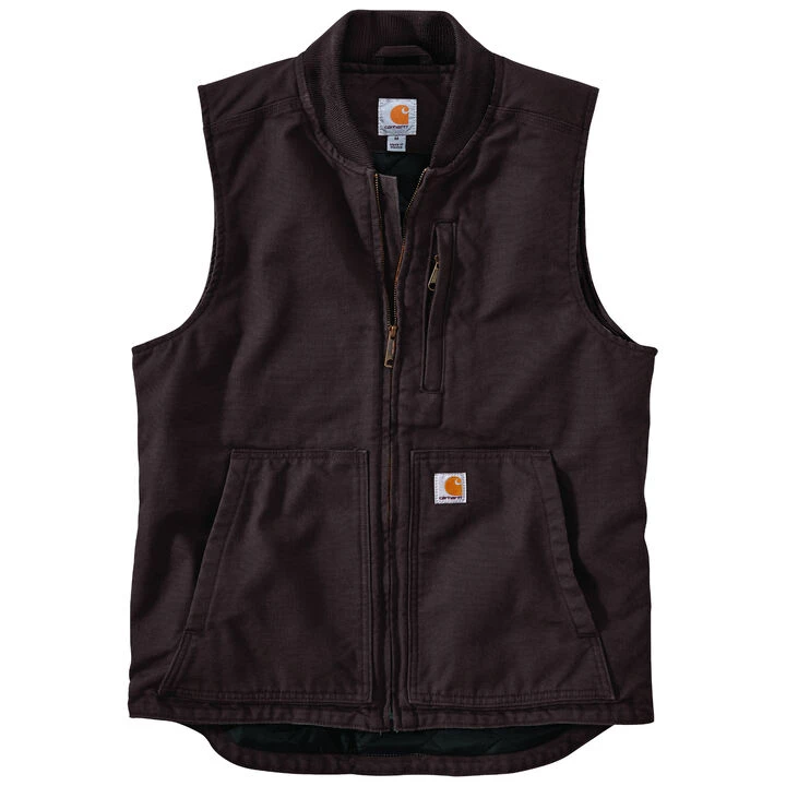 Carhartt Men's Washed Duck Insulated Rib Collar Vest 3 Carhartt Men's Washed Duck Insulated Rib Collar Vest - Image 3