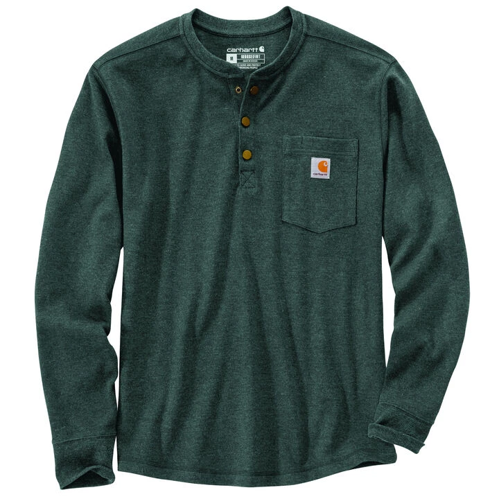 Carhartt Men's Relaxed Fit Heavyweight Henley Pocket Thermal Long-Sleeve T-Shirt 3 Carhartt Men's Relaxed Fit Heavyweight Henley Pocket Thermal Long-Sleeve T-Shirt - Image 3