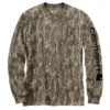 Carhartt Men's Loose Fit Heavyweight Pocket Camo Logo Graphic Long-Sleeve T-shirt