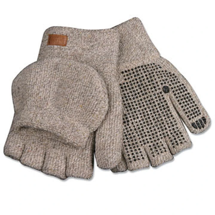 Kinco Men's Lined Half Finger Flip Mitt With PVC Dots 1 Kinco Men's Lined Half Finger Flip Mitt With PVC Dots