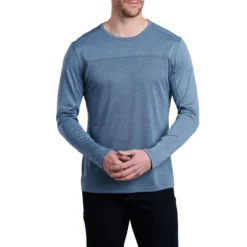 Kuhl Men's Aktiv Engineered Krew Long-Sleeve Shirt -Deals Outfivox Store 7362 kuhl engineered ls blue cove front pdp photo
