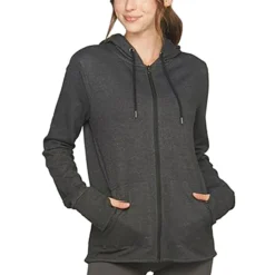 Colosseum Women's Serenity Hooded Full Zip Jacket 5 Colosseum Women's Serenity Hooded Full Zip Jacket -Deals Outfivox Store BLACK FRONT 2