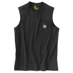 Carhartt Men's Big & Tall Workwear Pocket Sleeveless T-Shirt -Deals Outfivox Store Carhartt 100374 001Black