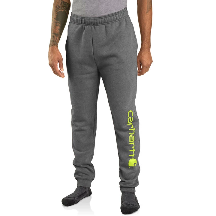 Carhartt Men's Big & Tall Relaxed Fit Midweight Tapered Leg Logo Sweatpant 1 Carhartt Men's Big & Tall Relaxed Fit Midweight Tapered Leg Logo Sweatpant