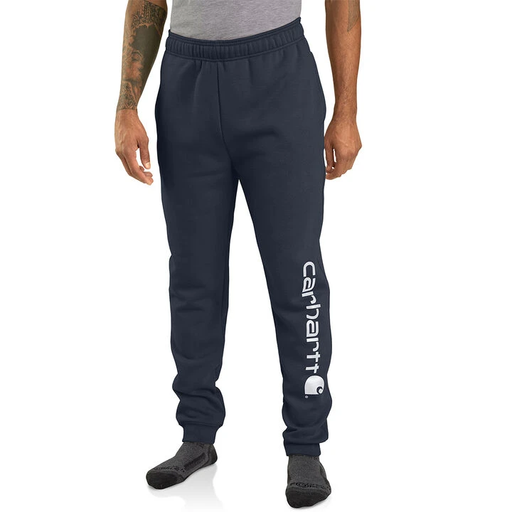 Carhartt Men's Big & Tall Relaxed Fit Midweight Tapered Leg Logo Sweatpant 2 Carhartt Men's Big & Tall Relaxed Fit Midweight Tapered Leg Logo Sweatpant - Image 2
