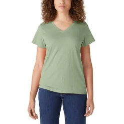 Dickies Women's V-Neck Short-Sleeve T-Shirt