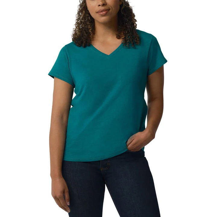 Dickies Women's V-Neck Short-Sleeve T-Shirt 2 Dickies Women's V-Neck Short-Sleeve T-Shirt - Image 2