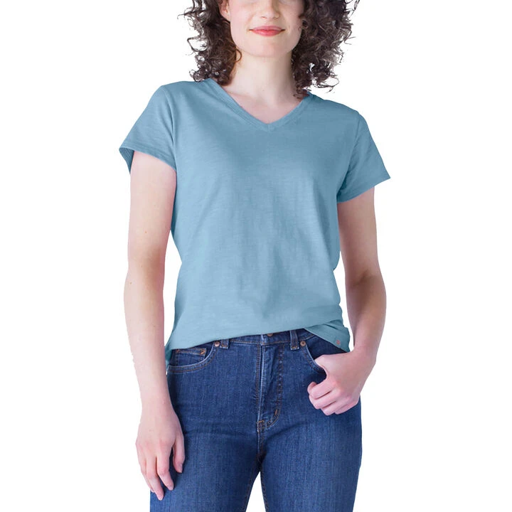 Dickies Women's V-Neck Short-Sleeve T-Shirt 3 Dickies Women's V-Neck Short-Sleeve T-Shirt - Image 3