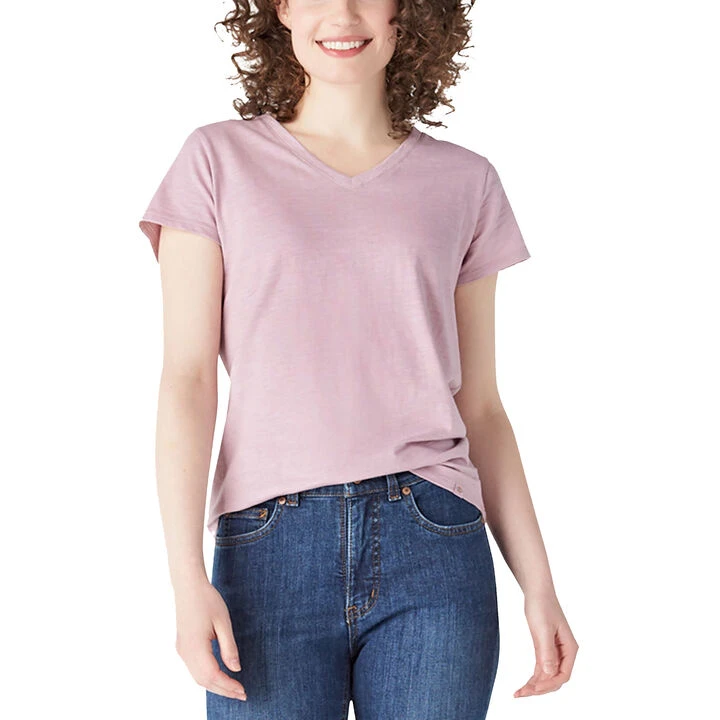 Dickies Women's V-Neck Short-Sleeve T-Shirt 4 Dickies Women's V-Neck Short-Sleeve T-Shirt - Image 4