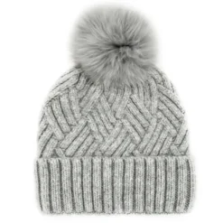Mitchies Matchings Women's Knit Hat -Deals Outfivox Store HTYH02 Lightgrey