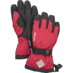 Hestra Glove Boys' & Girls' Gauntlet CZone Jr Glove -Deals Outfivox Store Hestra 32530 Red 1