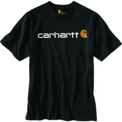 Carhartt Men's Loose Fit Heavyweight Logo Graphic Short-Sleeve T-Shirt -Deals Outfivox Store K195 BLK S19