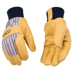 Kinco Men's Lined Grain Pigskin Glove With Knit Wrist