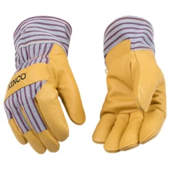 Kinco Men's Lined Grain Pigskin Glove With Safety Cuff