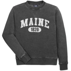 Ocean Beach Women's Maine Crew Sweatshirt 8 Ocean Beach Women's Maine Crew Sweatshirt -Deals Outfivox Store VWC474 OceanBeach Maine1820PrintedCrewNeckSweatshirt VintageBlack