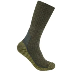 Carhartt Men's Force Grid Midweight Merino Wool Blend Crew Sock