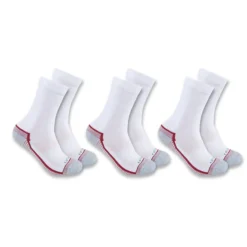 Carhartt Women's Carhartt Force Midweight Crew Sock, 3/pk 5 Carhartt Women's Carhartt Force Midweight Crew Sock, 3/pk -Deals Outfivox Store canvas WHITE 2