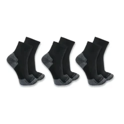 Carhartt Men's Midweight Cotton Blend Quarter Sock, 3/pk