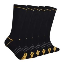 CAT Workwear Men's Advanced Half Cushion Crew Sock, 6/pk