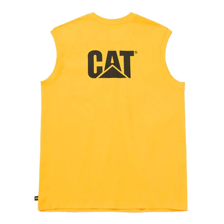 CAT Workwear Men's Trademark Sleeveless Pocket T-Shirt 4 CAT Workwear Men's Trademark Sleeveless Pocket T-Shirt - Image 4