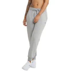 Champion Women's Powerblend Jogger Pant -Deals Outfivox Store oxford grey front